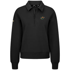 Minnesota Wild Levelwear Women's Canmore Quarter-Zip Pullover - Black | US 203145758
