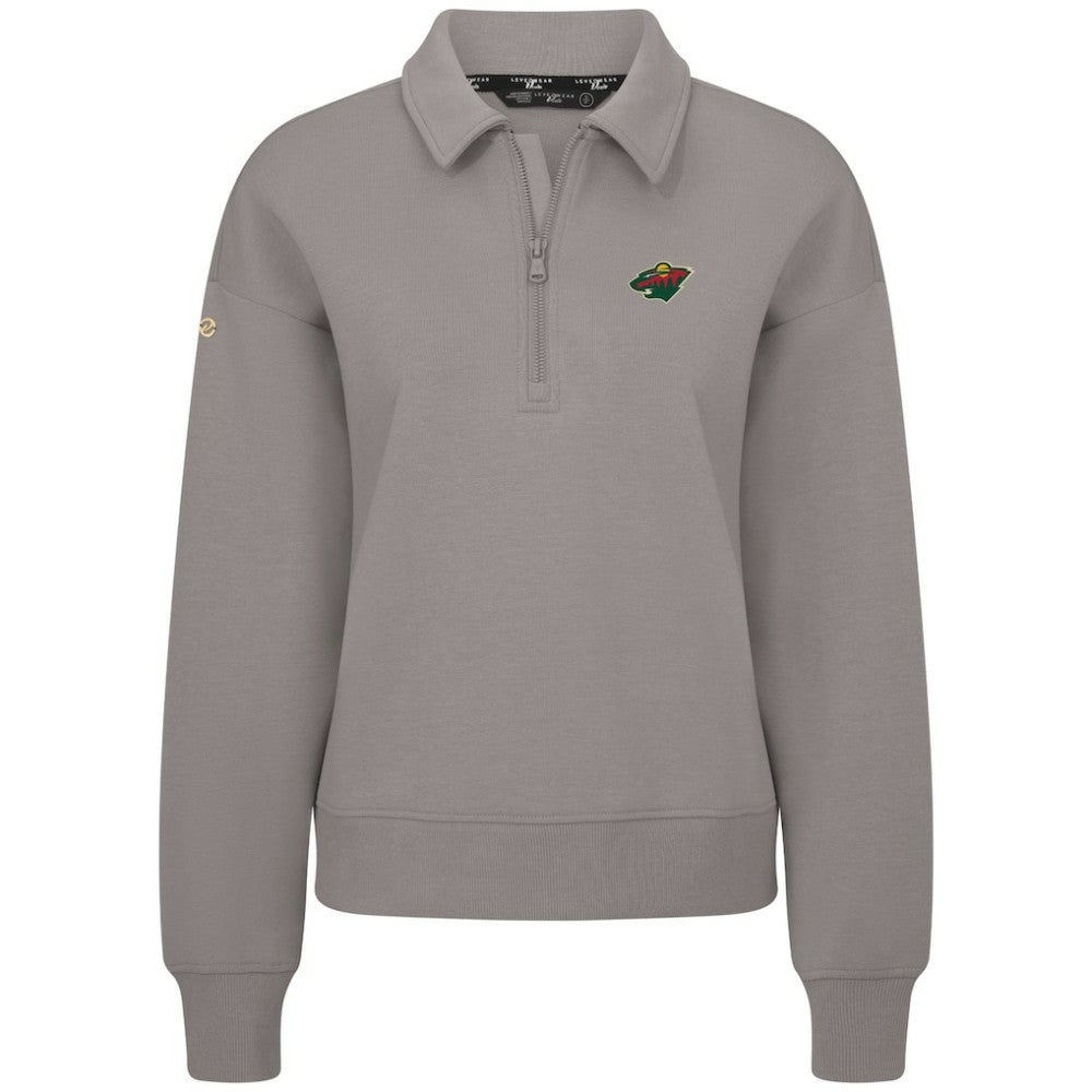Minnesota Wild Levelwear Women's Canmore Quarter-Zip Pullover - Gray | US 203145759