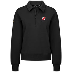 New Jersey Devils Levelwear Women's Canmore Quarter-Zip Pullover - Black | US 203145762