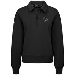 San Jose Sharks Levelwear Women's Canmore Quarter-Zip Pullover - Black | US 203145766