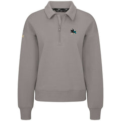San Jose Sharks Levelwear Women's Canmore Quarter-Zip Pullover - Gray | US 203145767