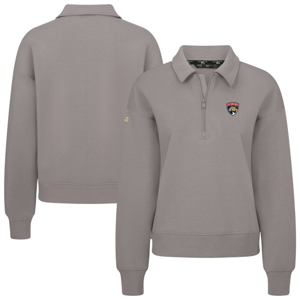 Florida Panthers Levelwear Women's Canmore Quarter-Zip Pullover - Gray | US 203145771