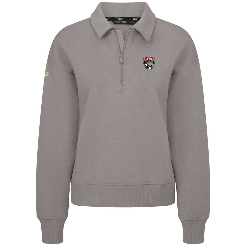 Florida Panthers Levelwear Women's Canmore Quarter-Zip Pullover - Gray | US 203145771