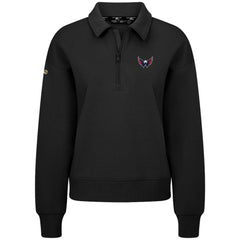 Washington Capitals Levelwear Women's Canmore Quarter-Zip Pullover - Black | US 203145773