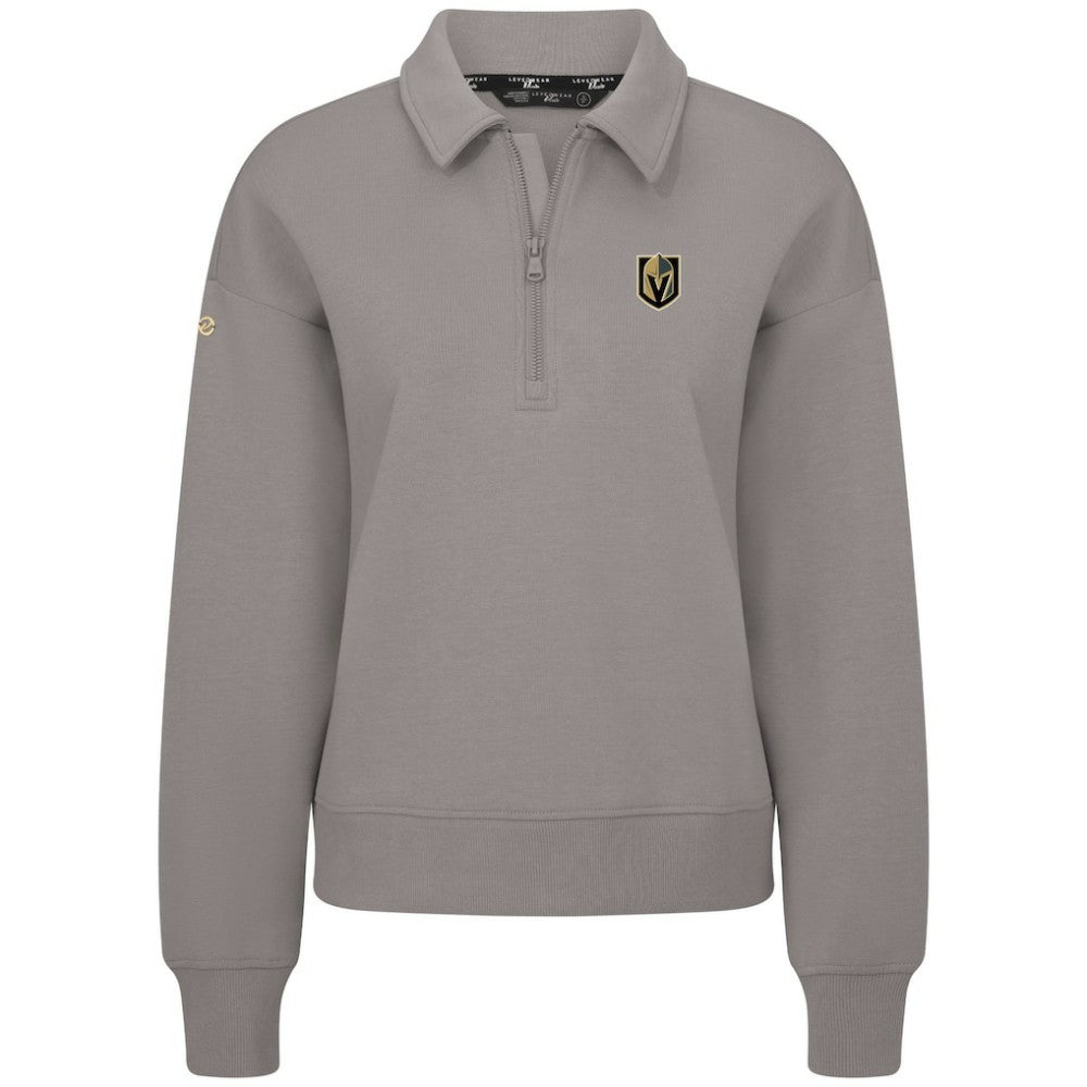 Vegas Golden Knights Levelwear Women's Canmore Quarter-Zip Pullover - Gray | US 203145774