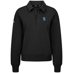 Seattle Kraken Levelwear Women's Canmore Quarter-Zip Pullover - Black | US 203145776