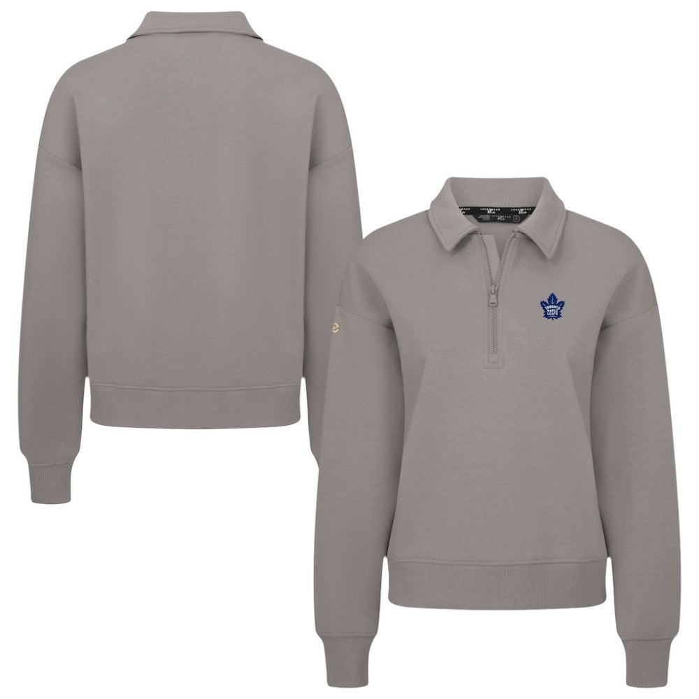 Toronto Maple Leafs Levelwear Women's Canmore Quarter-Zip Pullover - Gray | US 203145777