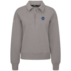 Toronto Maple Leafs Levelwear Women's Canmore Quarter-Zip Pullover - Gray | US 203145777