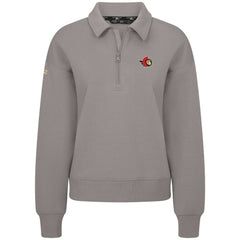Ottawa Senators Levelwear Women's Canmore Quarter-Zip Pullover - Gray | US 203145778