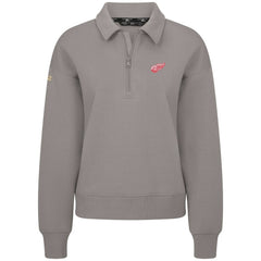 Detroit Red Wings Levelwear Women's Canmore Quarter-Zip Pullover - Gray | US 203145783