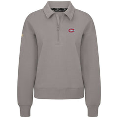 Montreal Canadiens Levelwear Women's Canmore Quarter-Zip Pullover - Gray | US 203145785