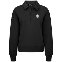 Toronto Maple Leafs Levelwear Women's Canmore Quarter-Zip Pullover - Black | US 203145791