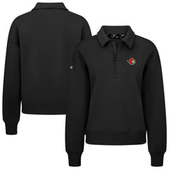 Ottawa Senators Levelwear Women's Canmore Quarter-Zip Pullover - Black | US 203145792