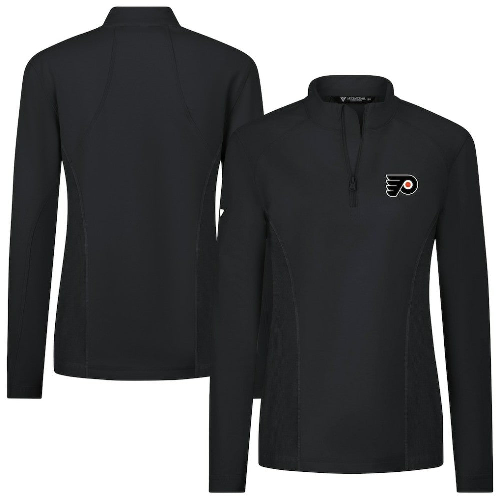 Philadelphia Flyers Levelwear Women's Upright Quarter-Zip Pullover - Black | US 203145860