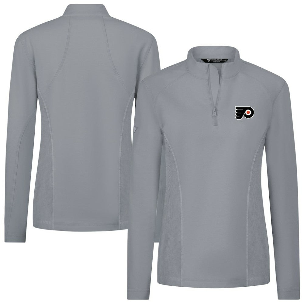 Philadelphia Flyers Levelwear Women's Upright Quarter-Zip Pullover - Gray | US 203145861