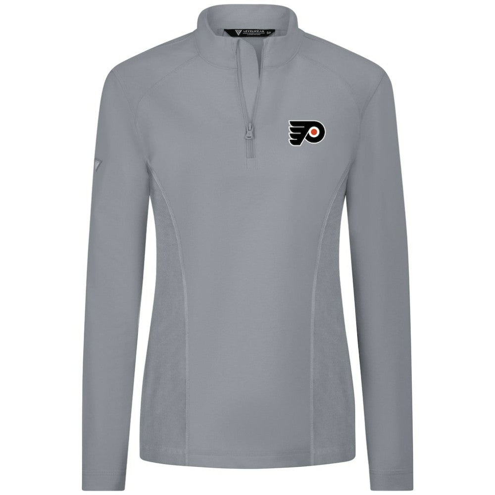 Philadelphia Flyers Levelwear Women's Upright Quarter-Zip Pullover - Gray | US 203145861
