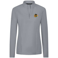 Chicago Blackhawks Levelwear Women's Upright Quarter-Zip Pullover - Gray | US 203145867