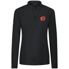Calgary Flames Levelwear Women's Upright Quarter-Zip Pullover - Black | US 203145870