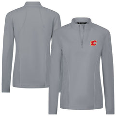 Calgary Flames Levelwear Women's Upright Quarter-Zip Pullover - Gray | US 203145872