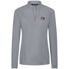 Columbus Blue Jackets Levelwear Women's Upright Quarter-Zip Pullover - Gray | US 203145873