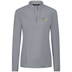 Nashville Predators Levelwear Women's Upright Quarter-Zip Pullover - Gray | US 203145876