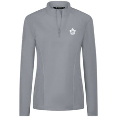 Toronto Maple Leafs Levelwear Women's Upright Quarter-Zip Pullover - Gray | US 203145877