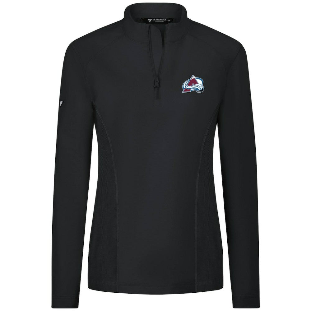 Colorado Avalanche Levelwear Women's Upright Quarter-Zip Pullover - Black | US 203145880