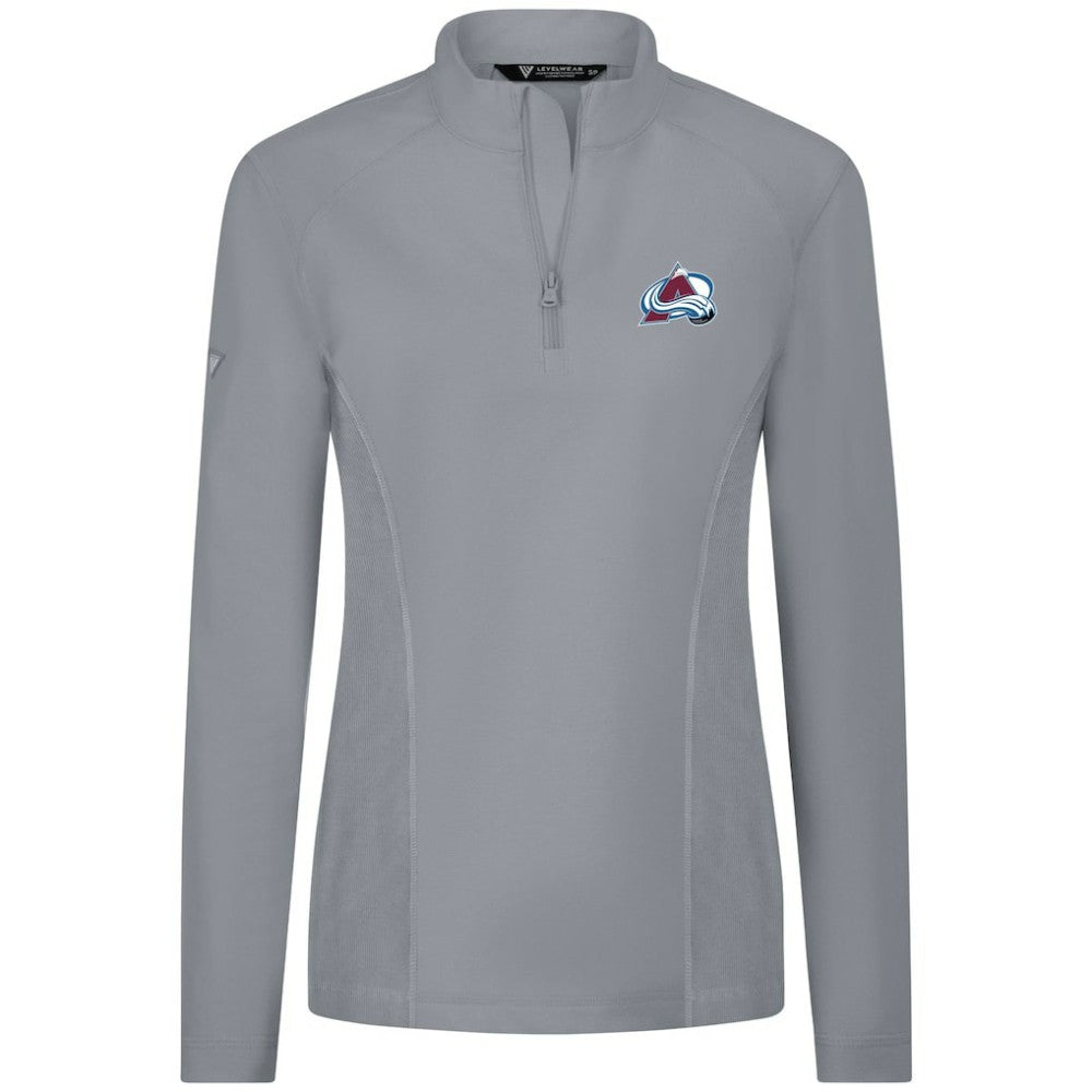 Colorado Avalanche Levelwear Women's Upright Quarter-Zip Pullover - Gray | US 203145881