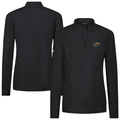 Minnesota Wild Levelwear Women's Upright Quarter-Zip Pullover - Black | US 203145882