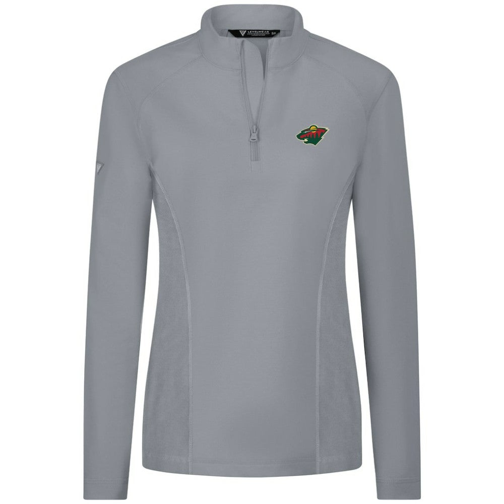Minnesota Wild Levelwear Women's Upright Quarter-Zip Pullover - Gray | US 203145883