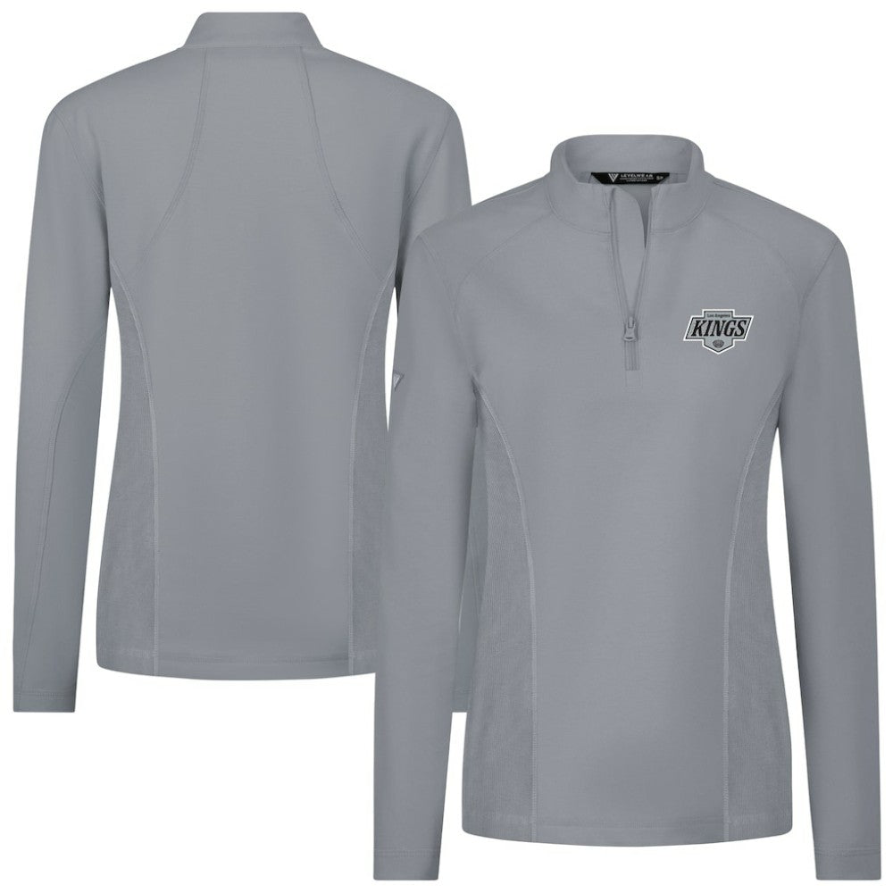 Los Angeles Kings Levelwear Women's Upright Quarter-Zip Pullover - Gray | US 203145884