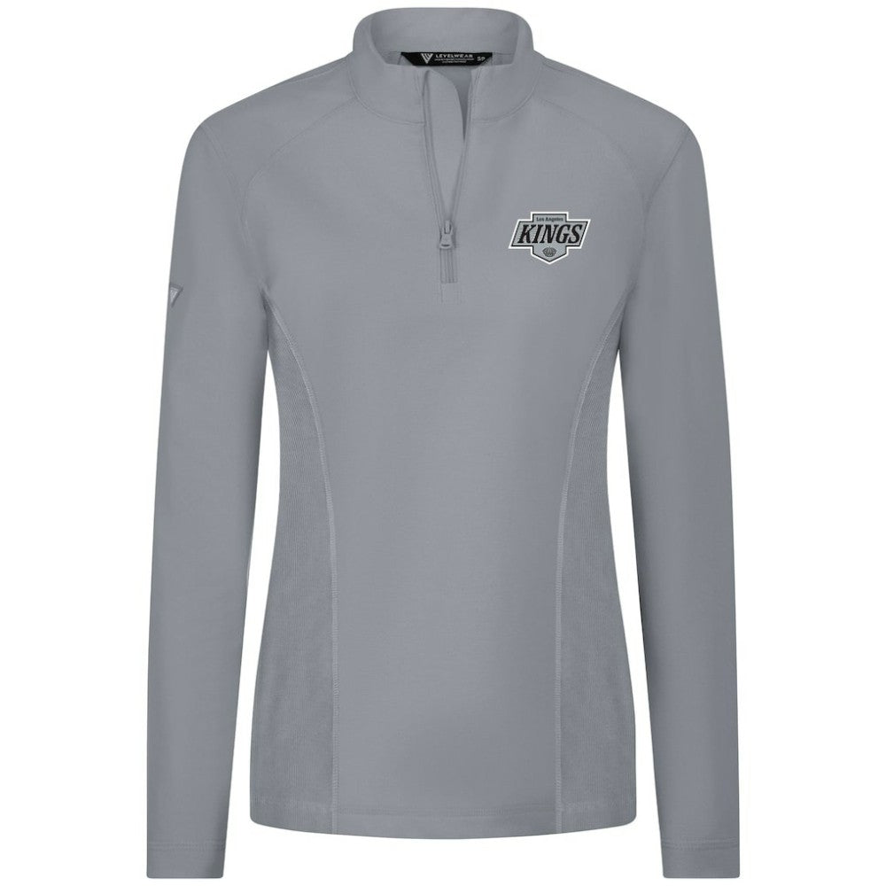 Los Angeles Kings Levelwear Women's Upright Quarter-Zip Pullover - Gray | US 203145884