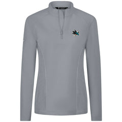 San Jose Sharks Levelwear Women's Upright Quarter-Zip Pullover - Gray | US 203145886