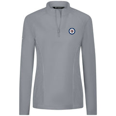Winnipeg Jets Levelwear Women's Upright Quarter-Zip Pullover - Gray | US 203145888