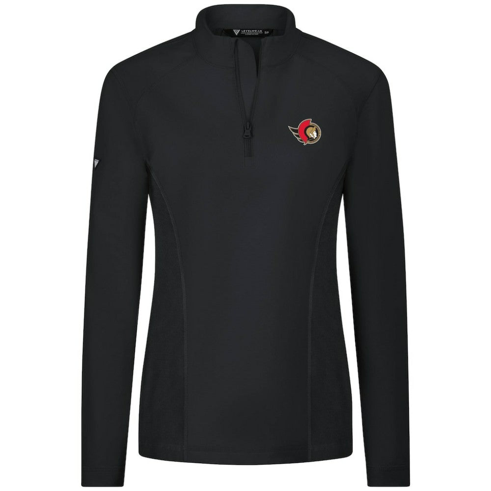 Ottawa Senators Levelwear Women's Upright Quarter-Zip Pullover - Black | US 203145892