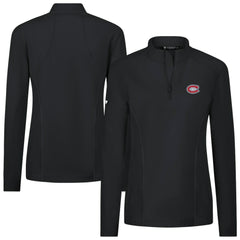 Montreal Canadiens Levelwear Women's Upright Quarter-Zip Pullover - Black | US 203145894