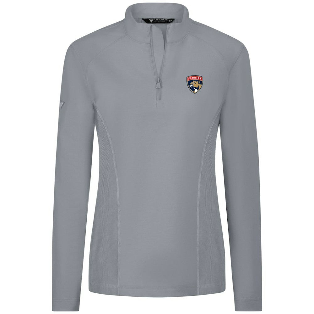Florida Panthers Levelwear Women's Upright Quarter-Zip Pullover - Gray | US 203145901