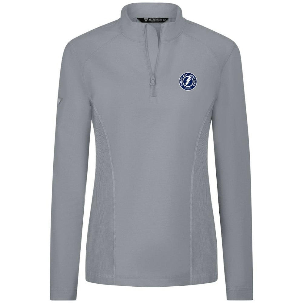 Tampa Bay Lightning Levelwear Women's Upright Quarter-Zip Pullover - Gray | US 203145906