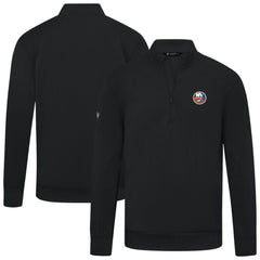 New York Islanders Levelwear Upright Tri-Blend Quarter-Zip Pullover - Black | US 203145913