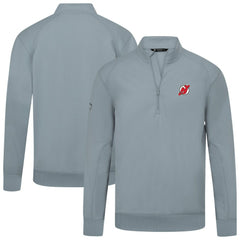 New Jersey Devils Levelwear Upright Tri-Blend Quarter-Zip Pullover - Gray | US 203145926