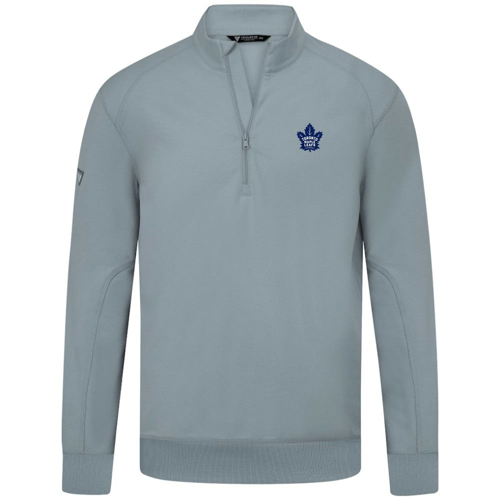Toronto Maple Leafs Levelwear Upright Tri-Blend Quarter-Zip Pullover - Gray | US 203145929
