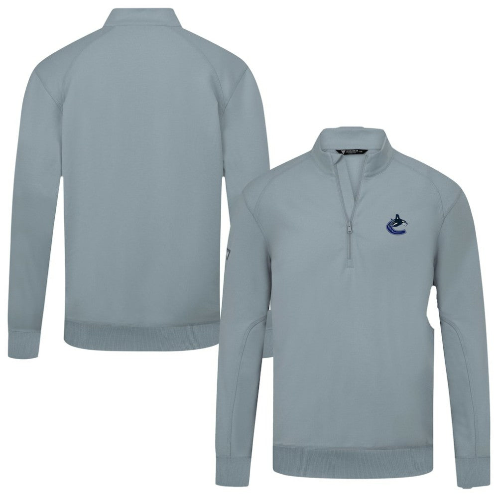 Vancouver Canucks Levelwear Upright Tri-Blend Quarter-Zip Pullover - Gray | US 203145932