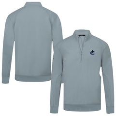 Vancouver Canucks Levelwear Upright Tri-Blend Quarter-Zip Pullover - Gray | US 203145932