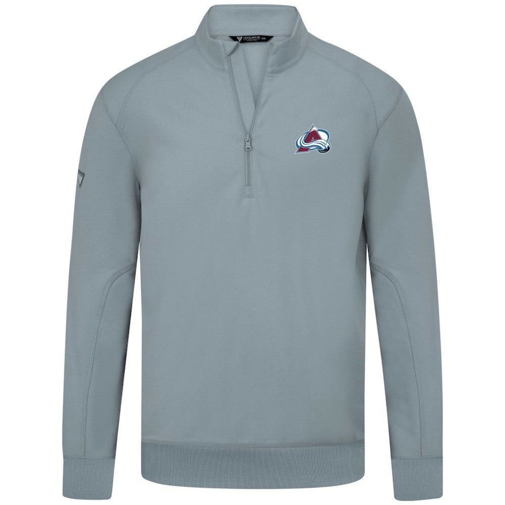 Colorado Avalanche Levelwear Upright Tri-Blend Quarter-Zip Pullover - Gray | US 203145943