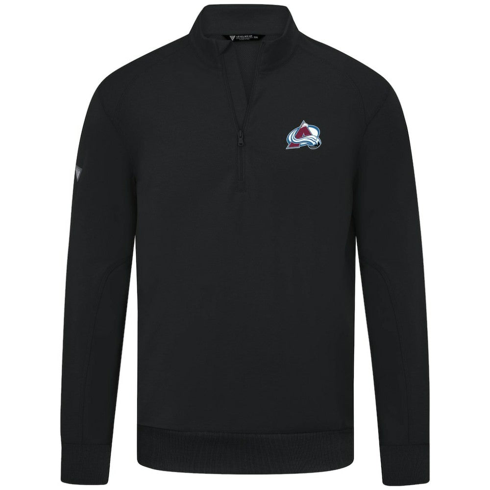 Colorado Avalanche Levelwear Upright Tri-Blend Quarter-Zip Pullover - Black | US 203145944