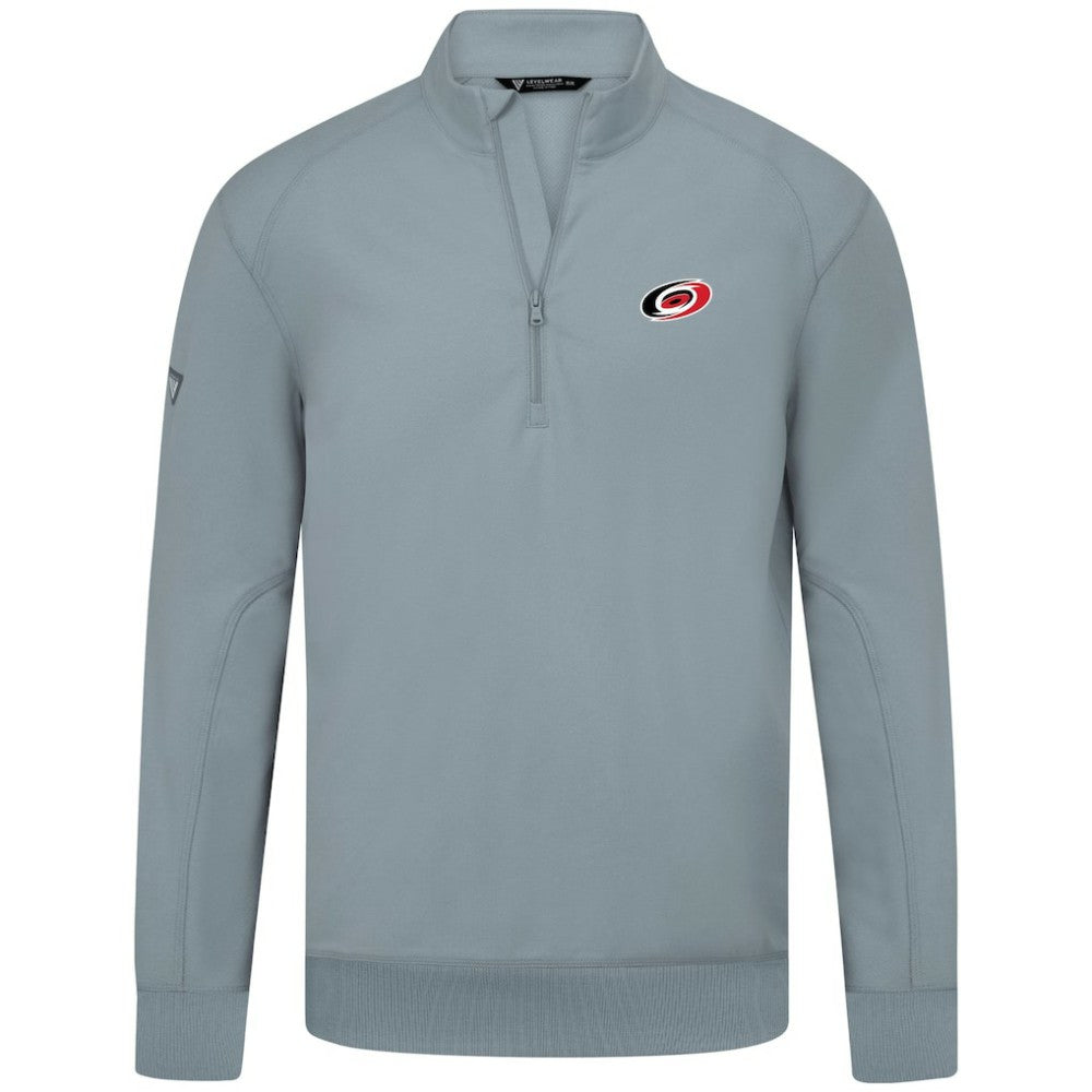 Carolina Hurricanes Levelwear Upright Tri-Blend Quarter-Zip Pullover - Gray | US 203145954