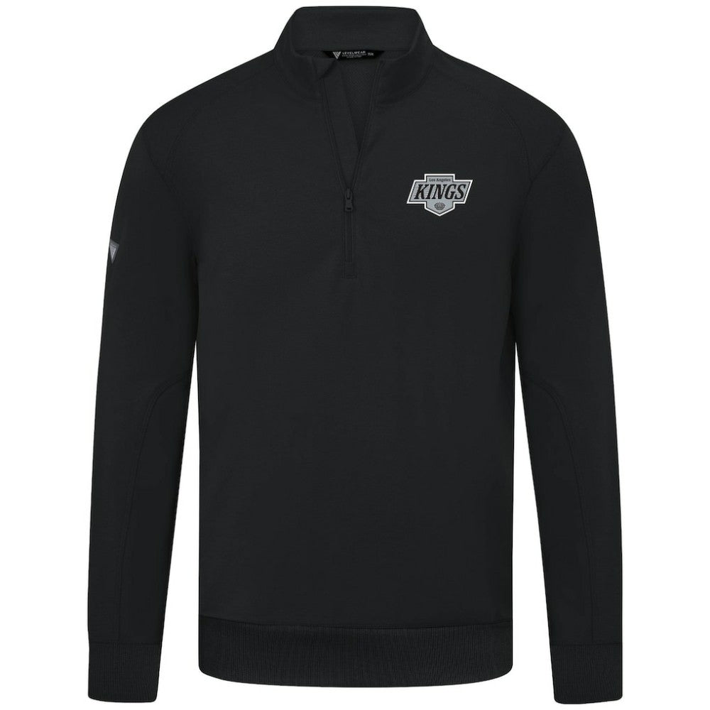 Los Angeles Kings Levelwear Upright Tri-Blend Quarter-Zip Pullover - Black | US 203145955