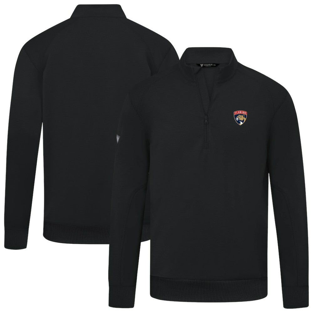 Florida Panthers Levelwear Upright Tri-Blend Quarter-Zip Pullover - Black | US 203145956