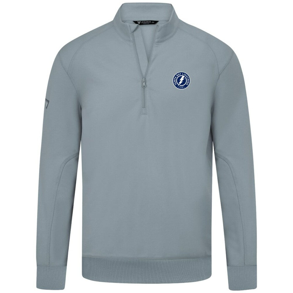 Tampa Bay Lightning Levelwear Upright Tri-Blend Quarter-Zip Pullover - Gray | US 203145958