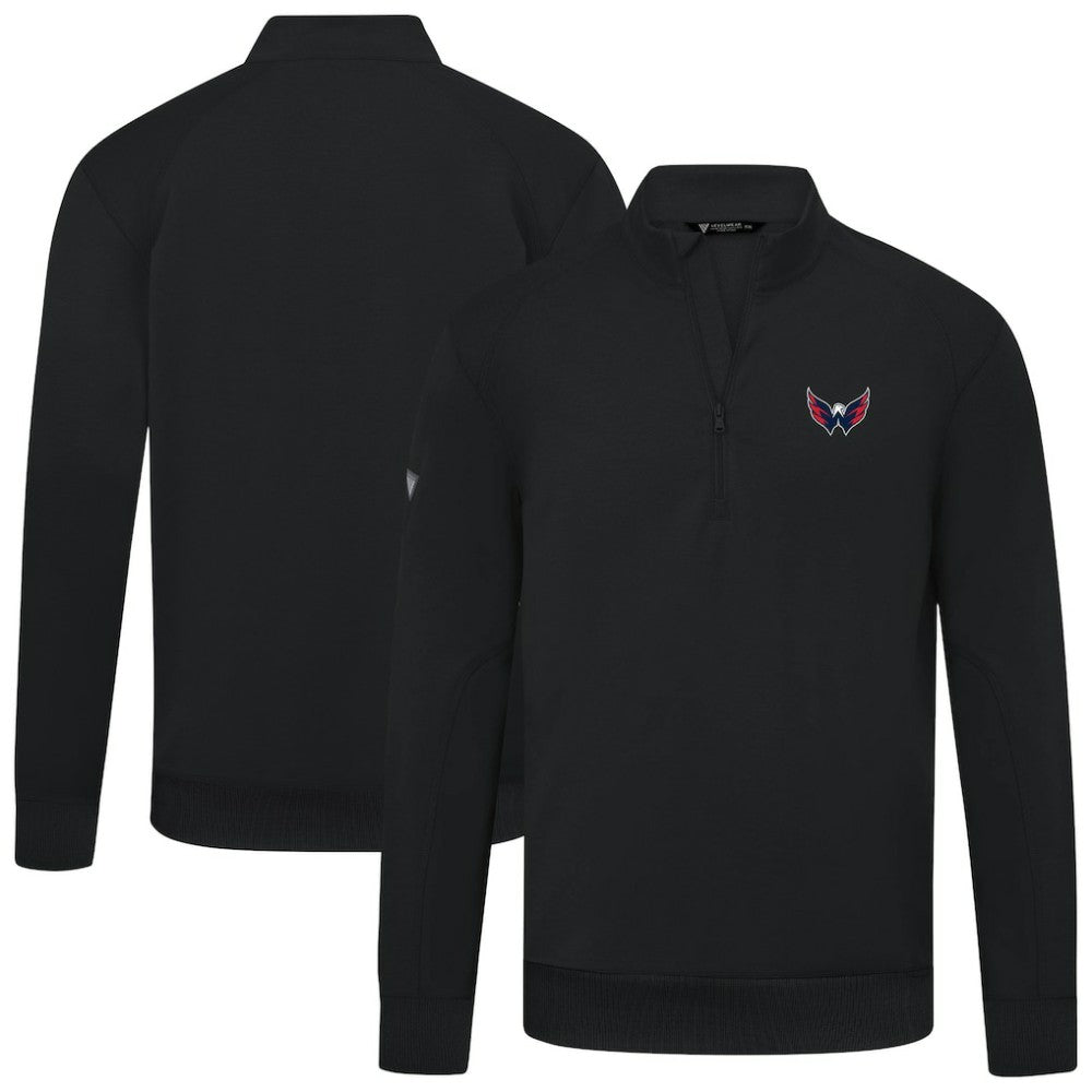 Washington Capitals Levelwear Upright Tri-Blend Quarter-Zip Pullover - Black | US 203145965